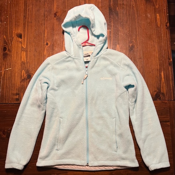Columbia Women’s SIZE MED Hooded Fleece in Light Blue - Picture 1 of 4